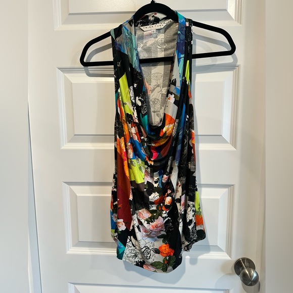 Trina Turk Women’s Size Large Cowl Neck Sleeveless Top  - EUC - Picture 1 of 3
